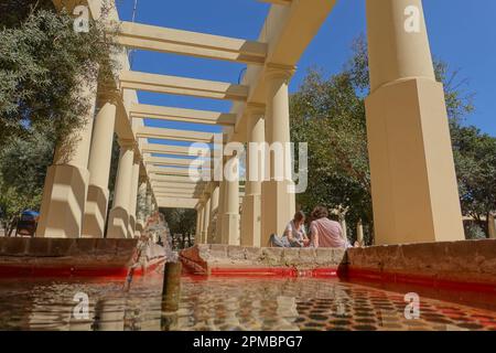 Valencia, Turia-Park, Gestaltung von Ricardo Bofill // Valencia, Giardini Turia, Design di Ricardo Bofill Foto Stock