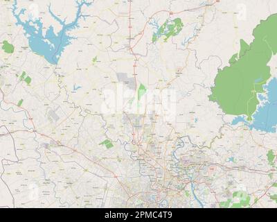 Binh Duong, provincia del Vietnam. Aprire la mappa stradale Foto Stock