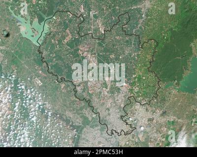 Binh Duong, provincia del Vietnam. Mappa satellitare a bassa risoluzione Foto Stock