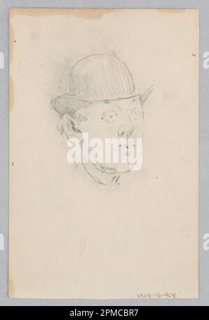 Disegno, uomo; Robert Frederick Blum (americano, 1857–1903); USA; grafite su carta ovatta; 16,6 x 11 cm (6 9/16 x 4 5/16 pollici) Foto Stock