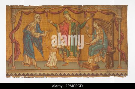 Fregio; dipinto a mano in olio su tela; tuta (a): 95,5 x 160 cm (37 5/8" x 5 piedi 3 poll.) Totale (b): 95,5 x 160 cm (37 5/8" x 5 piedi 3 poll.) Totale (c): 95,5 x 21,5 cm (37 5/8 x 8 7/16 pollici) Totale (d): 325,1 x 96 cm (10 ft. 8 poll. x 37 13/16 poll.) Totale (e): 325,1 x 96 cm (10 ft. 8 poll. x 37 13/16 poll.) Totale (f): 487,7 x 96 cm (16 ft. x 37 13/16 poll.) Totale (g): 317,5 x 96 cm (10 ft. 5 poll. x 37 13/16 poll.) Foto Stock