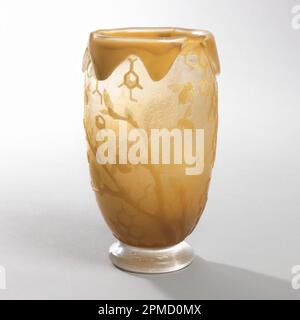 Vaso (Francia); progettato da Emile Gallé (francese, 1846-1904); prodotto da Gallé (Francia); vetro Foto Stock