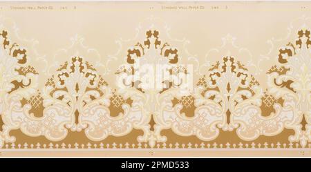 Fregio (USA); prodotto da Standard Wall-Paper Company; carta stampata a macchina; 195 x 49,5 cm (76 3/4 x 19 1/2 pollici) Foto Stock