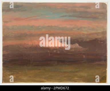 Disegno, studio sul cloud al tramonto; Frederic Edwin Church (americano, 1826–1900); USA; pennello e vernice ad olio su cartone; 28,1 x 36,5 cm (11 1/16 x 14 3/8 pollici) Foto Stock