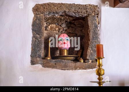 Haría, Lanzarote, Isole Canarie - interno della casa dell'architetto spagnolo César Manrique Foto Stock