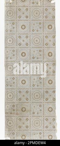 Parete laterale (possibilmente Inghilterra); stampato a macchina su carta prodotta a macchina; 153 x 45,5 cm (60 1/4 x 17 15/16 pollici) Foto Stock