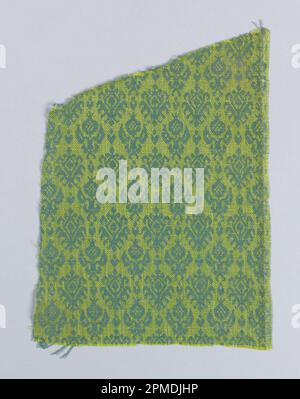 Frammento (Spagna); seta, lino; ordito x trama: 26,5 x 19,5 cm (10 7/16 x 7 11/16 pollici); 1953-162-66 Foto Stock