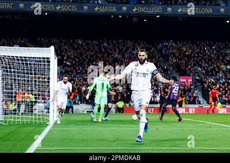 Barcellona, Spagna. Credit: D. 5th Apr, 2023. Karim Benzema (Real) Calcio/Calcio : spagnolo 'Copa del Rey' semifinale 2nd tappa tra FC Barcelona 0-4 Real Madrid al Camp Nou Spotify a Barcellona, Spagna. Credit: D .Nakashima/AFLO/Alamy Live News Foto Stock