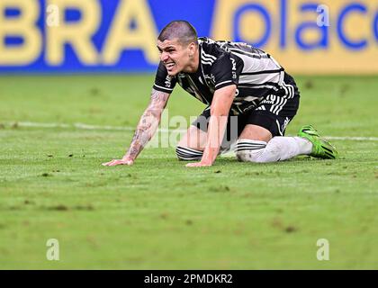 Belo Horizonte, Brasile, 12th Apr, 2023. Isaac di Atletico Mineiro, durante la partita tra Atletico Mineiro e Brasil de Pelotas, per la Coppa del Brasile 2023, allo Stadio Mineirao, a Belo Horizonte il 12 aprile. Foto: Gledston Tavares/ DiaEsportivo/Alamy Live News Foto Stock