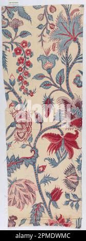 Frammento di chintz (India); cotone; ordito x trama: 64 x 24 cm (25 3/16 x 9 7/16 pollici) Foto Stock