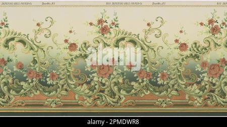 Fregio (USA); prodotto da Imperial Wallcoverings Inc (Stati Uniti); carta stampata a macchina; 234 x 50 cm (92 1/8 x 19 11/16 pollici) Foto Stock