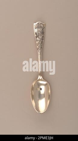 Rockledge Silver Service Spoon; progettato da George Washington Maher (americano, 1864–1926); prodotto da Gorham Manufacturing Company (Stati Uniti); cliente: Ernest L. e Grace King; USA; argento; L x L x P: 18 x 4 x 2,5 cm (7 1/16 x 1 9/16 x 1 pollici) Foto Stock