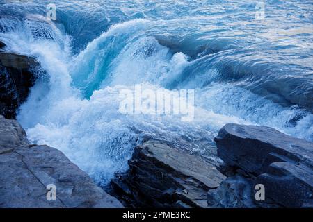 Cascate Athabasca nel Parco Nazionale di Jasper, Alberta, Canada Foto Stock