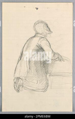 Disegno, studio per 'Scientific Group'; Daniel Huntington (americano, 1816–1906); USA; grafite su carta bianca rivestita; 30,8 x 20 cm (12 1/8 x 7 7/8 in.); Bequest di Erskine Hewitt; 1942-50-255 Foto Stock