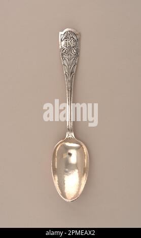 Rockledge Silver Service Spoon; progettato da George Washington Maher (americano, 1864–1926); prodotto da Gorham Manufacturing Company (Stati Uniti); cliente: Ernest L. e Grace King; USA; argento; L x L x P: 21,3 x 4,7 x 3 cm (8 3/8 x 1 7/8 x 1 3/16 pollici) Foto Stock