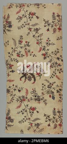 Frammento di chintz (India); cotone; ordito x trama: 35,5 x 81 cm (14 x 31 7/8 pollici) Foto Stock