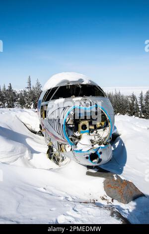 La signorina Piggy Curtiss C-46 Commando ha schiantato aerei a Churchill, Manitoba, Canada Foto Stock