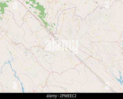 Lao Cai, provincia del Vietnam. Aprire la mappa stradale Foto Stock