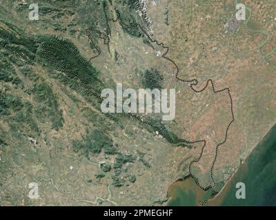 Ninh Binh, provincia del Vietnam. Mappa satellitare a bassa risoluzione Foto Stock