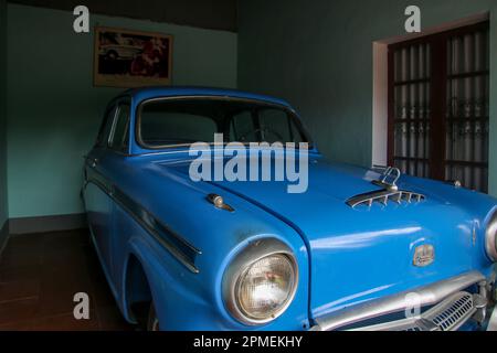 Vietnam, Hue, Thien Mu Pagoda. Macchina in cui il monaco, Thich Quang Duc, ha guidato a Saigon prima di bruciarsi a morte il 11 giugno 1963 Foto Stock