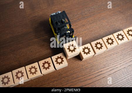 Il processo di lavoro. Creazione di un flusso di lavoro. Trasferimento di un impianto o di una produzione. Importazione ed esportazione di tecnologie e attrezzature. L'introdu Foto Stock