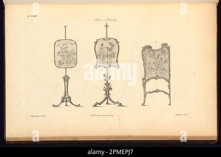 Print, il Gentleman's and Cabinet-Maker's Director; Inghilterra; incisione su carta quasi bianca Foto Stock