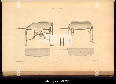 Print, il Gentleman's and Cabinet-Maker's Director; Inghilterra; incisione su carta quasi bianca Foto Stock