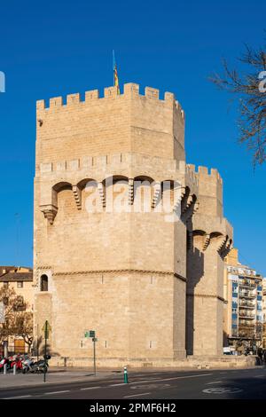 Spagna, Valencia, Serranos torri costruite nel XIV secolo Foto Stock