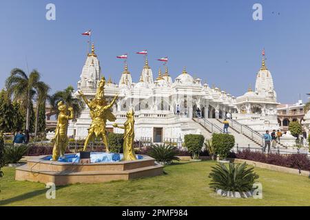 India, Gujarat, Bhuj, Siva statua prima Shree Swaminarayan tempio Foto Stock