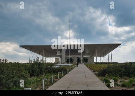 Fondazione Stavros Niarchos Centro Culturale e giardini ad Atene in primavera Foto Stock