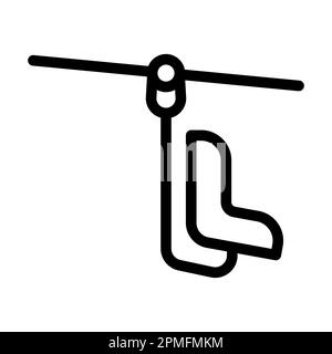 Icona Lift Vector Thick Line per uso personale e commerciale. Foto Stock