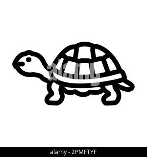 Icona Tortoise Vector Thick Line per uso personale e commerciale. Foto Stock