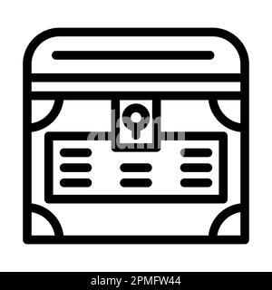Icona linea spessa Treasure Vector per uso personale e commerciale. Foto Stock
