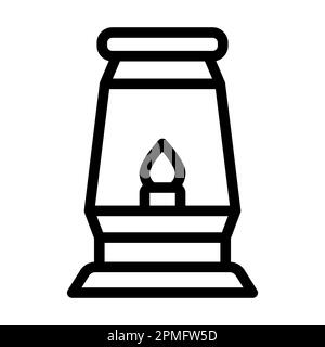 Icona Lantern Vector Thick Line per uso personale e commerciale. Foto Stock