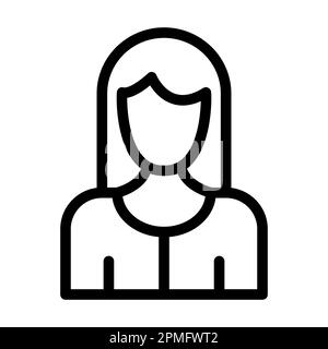 Icona Woman Vector Thick Line per uso personale e commerciale. Foto Stock