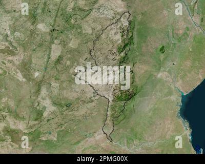 Manicaland, provincia dello Zimbabwe. Mappa satellitare ad alta risoluzione Foto Stock