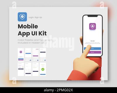 Interfaccia utente wireframe, UX, layout GUI con diverse schermate di accesso, tra cui accesso all'account, schermata di registrazione e blocco per app mobile e sito Web dinamico. Illustrazione Vettoriale