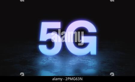 Evoluzione della rete Internet ad alta velocità da 4g a 5g Foto Stock