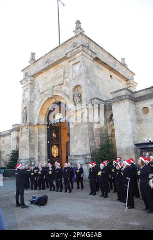 Carol Singers al Blenheim Palace nel 2018 Foto Stock