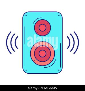 Altoparlanti icona Flat Design Vector Illustrazione Vettoriale