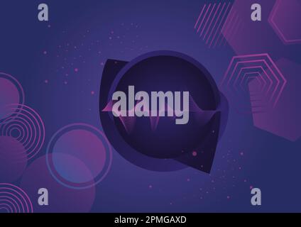 Sfondo geometrico astratto con Music Equalizer Illustrazione Vettoriale