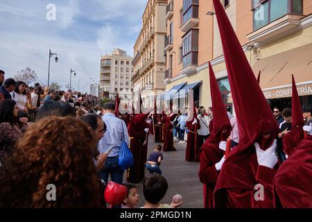 Málaga, Spagna. 6th aprile 2023. Processione di Semana Santa (settimana Santa) . Foto Stock