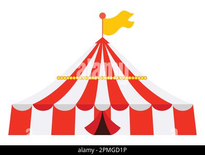 Cartoon Carnival Tent. Illustrazione vettoriale della tenda Circus Illustrazione Vettoriale