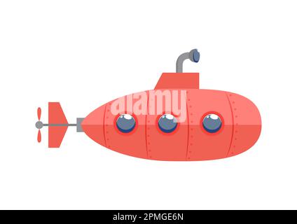 Illustrazione vettoriale della clipart sottomarina colorata isolata su sfondo bianco Illustrazione Vettoriale