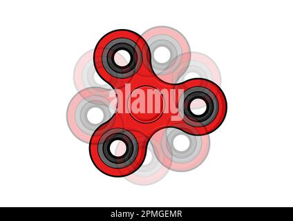 Vettore Clipart Fidget Spinner isolato su sfondo bianco Illustrazione Vettoriale