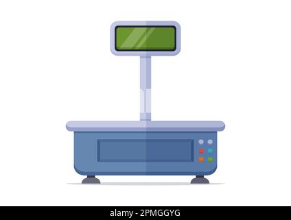 Bilancia per frutta Vector Clipart su sfondo bianco Illustrazione Vettoriale