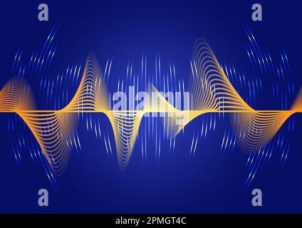 Onde sonore vettore di sfondo astratto Illustrazione Vettoriale
