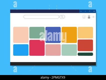 Illustrazione vettoriale del modello di progettazione UI della pagina Web Illustrazione Vettoriale