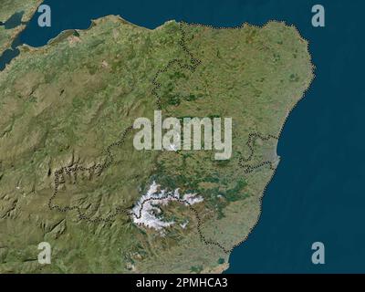 Aberdeenshire, regione della Scozia - Gran Bretagna. Mappa satellitare a bassa risoluzione Foto Stock