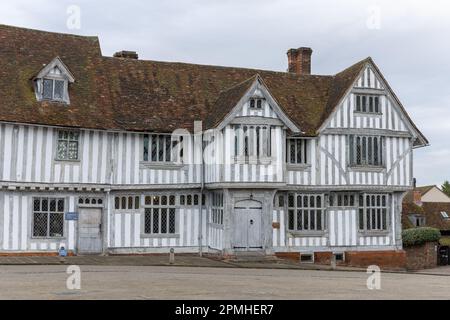 Lavenham Guildhall il 12th ottobre 2022 a Lavenham, Suffolk, in Inghilterra. Credit: Notizie SMP Foto Stock